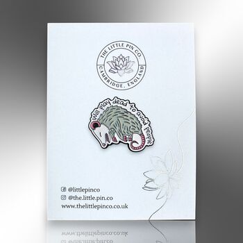 Will Play Dead To Avoid People Enamel Pin Badge, Mental Health Awareness Gift, 4 of 8