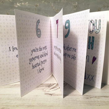 Personalised Wife Anniversary Book Card, 7 of 7