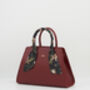 Wonderland Burgundy Structured Medium Tote, thumbnail 3 of 6