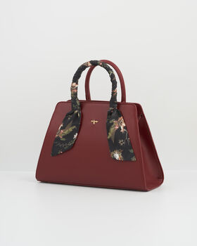 Wonderland Burgundy Structured Medium Tote, 3 of 6