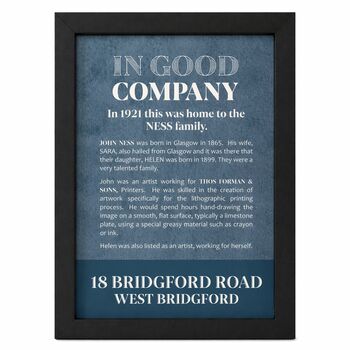 New Home Gift Personalised House History, 5 of 12