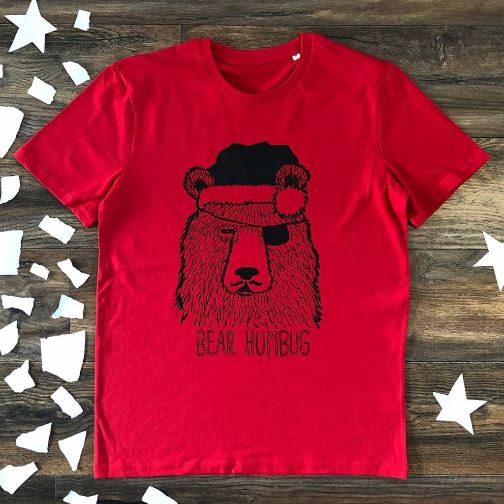 Humbug Bear, Men's Organic T Shirt, 1 of 4