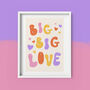 Big Big Love Retro Art Print, thumbnail 1 of 1