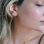 Sparkling Leaf Branch Gold Plated Stud Earrings, thumbnail 4 of 5