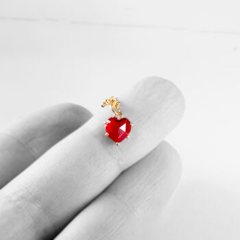 Tiny Red Heart Necklace, 8 of 9