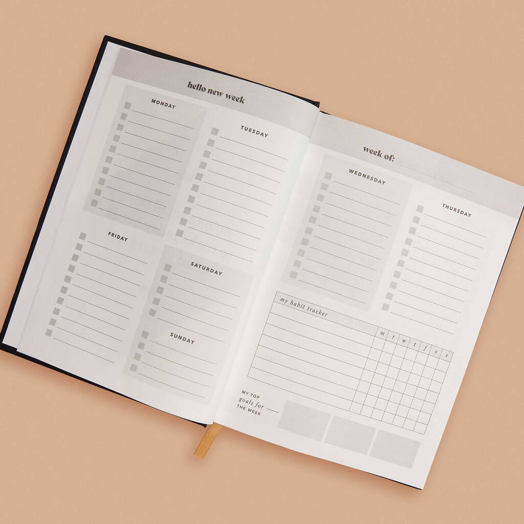 Undated Daily And Weekly Planner Notebook By Betterday Studio