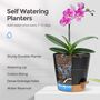 Three Packs Black Self Watering Plant Pot, thumbnail 4 of 8