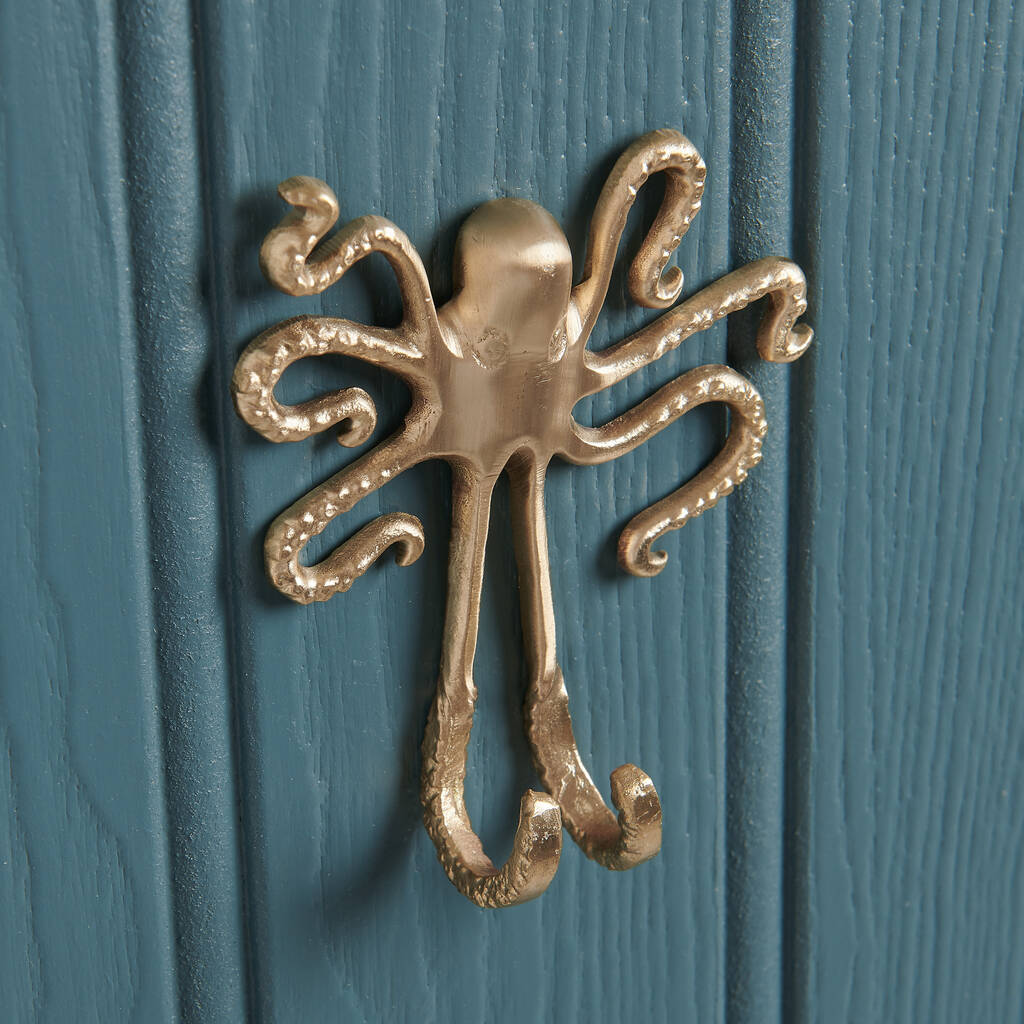 Brass Octopus Coat Hook By horsfall & wright