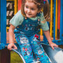 Kids Personalised Hand Painted Dungarees, thumbnail 3 of 12
