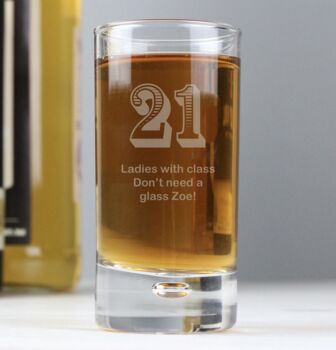 Personalised Age Bubble Shot Glass, 2 of 3