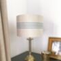 Ada And Ina Bella Sky Blue Striped Linen Lampshade 30cm, thumbnail 2 of 2
