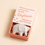 Tiny Matchbox Ceramic Elephant Token, thumbnail 1 of 4