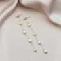 Emilie Long Pearl Earrings, thumbnail 1 of 3