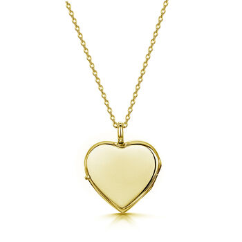 18 K Gold Plated Heart Locket With Photos And Engraving, 8 of 12