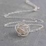 Silver Caged White Pearl Necklace, thumbnail 2 of 7