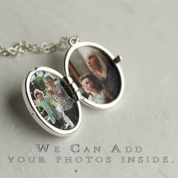 Silver Butterfly Oval Locket, 3 of 7