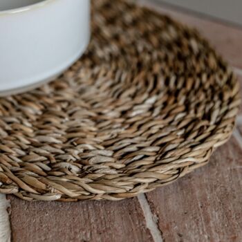 Seagrass Pet Bowl Mat, 2 of 3