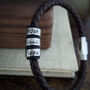 40th Birthday Gift For Him, Mens Personalised Leather Bracelet, thumbnail 1 of 8