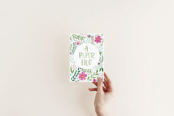 'A Paper Hug' Hand Lettered A6 Greeting Card, 3 of 3