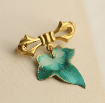 Holly And Ivy Leaf Brooch, 2 of 5