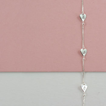 Sentimental Personalised Love Heart Charm Bracelet, 8 of 11