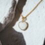Clear Quartz Heart Pendant Necklace Real 18k Gold Plated Gift, thumbnail 2 of 5