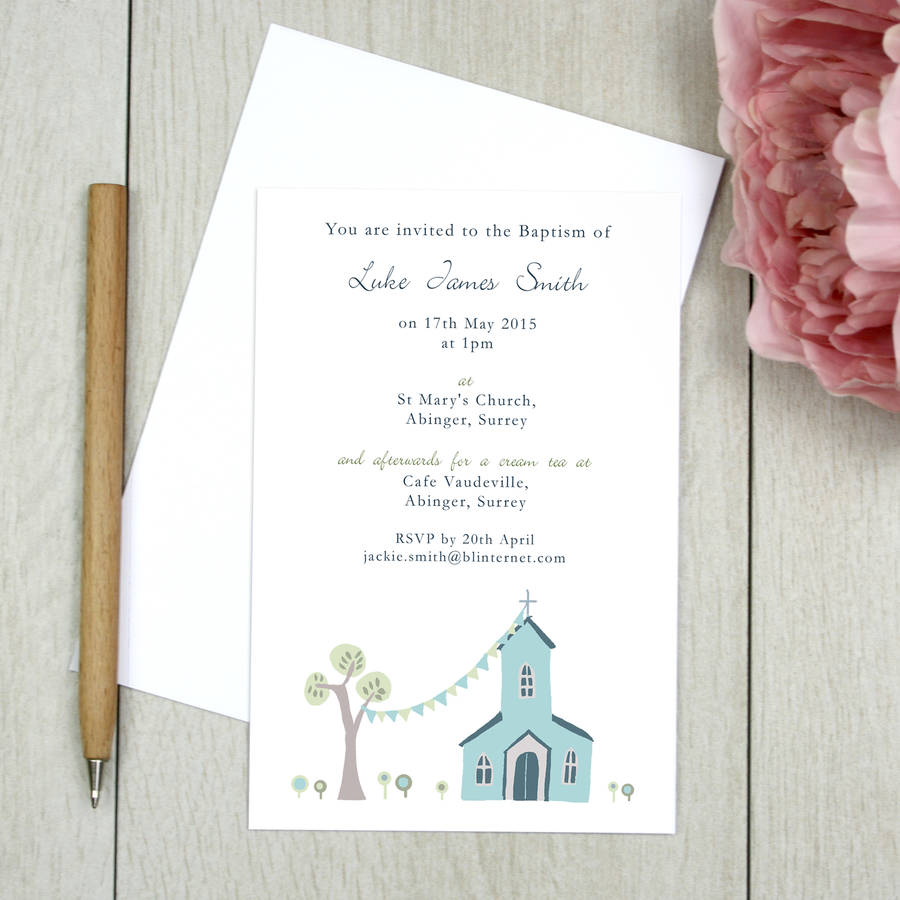 boy baptism invitations