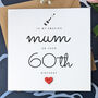 60th Birthday Card For Special Mum, Personalised Card, thumbnail 2 of 4