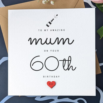 60th Birthday Card For Special Mum, Personalised Card, 2 of 4