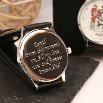 Personalised Handmade Watch With Your Coat Of Arms, 3 of 5