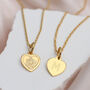 Personalised Gold St Christopher Heart Necklace, thumbnail 1 of 4