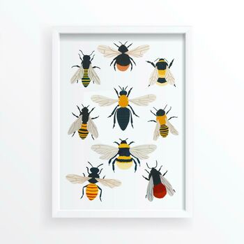 British Bees Art Print, 3 of 6
