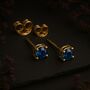 9ct Gold December Blue Topaz Birthstone Stud Earrings, thumbnail 3 of 4