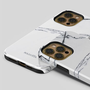 Carrara White Marble Tough Case For iPhone, 3 of 4