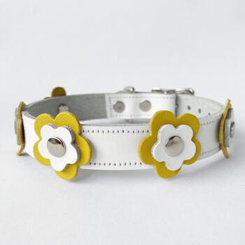 Leather Flower Dog Collar, 4 of 9