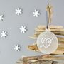 Personalised Couples Heart Christmas Bauble Decoration, thumbnail 6 of 11