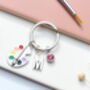 Personalised Artist Keyring Palette And Paintbrush, thumbnail 5 of 9