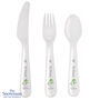 Personalised The Snowman And The Snowdog Three Piece Plastic Cutlery Set, thumbnail 2 of 3