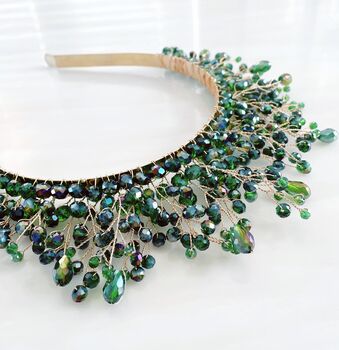 ‘Annalise’ Green Bridal Crown, 2 of 5
