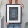 Contemporary Floral Art Personalised Poem Print, thumbnail 6 of 9