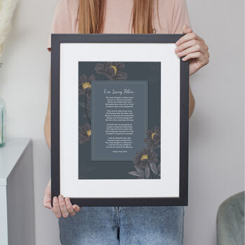 Contemporary Floral Art Personalised Poem Print, 6 of 9