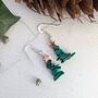 Malachite Christmas Tree Earrings, thumbnail 8 of 9