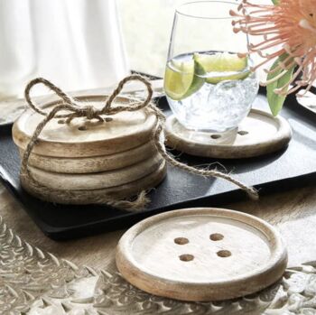 Wooden Button Coasters, 4 of 4