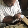 Fair Trade Handmade Minimalist Brass Metalwork Earrings, thumbnail 12 of 12