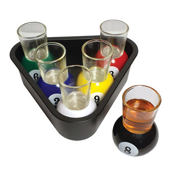 Pool Ball Set Of Shot Glasses, 4 of 6