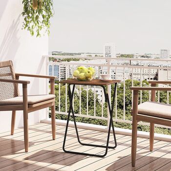 Side Table Folding Tray Table Coffee Snack Table, 5 of 9