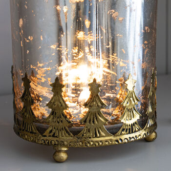 Gold Christmas Tree Tea Light Holder, 4 of 4