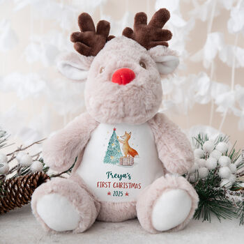 Personalised My First Christmas Reindeer Toy With Name, 2 of 5