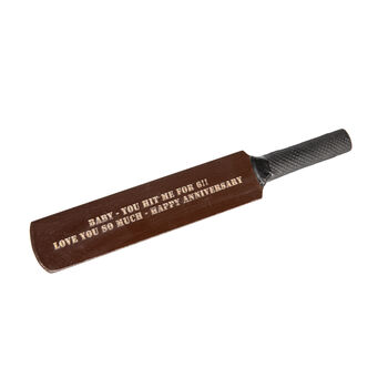 Personalised Wooden Mini Cricket Bat Engraved, 6 of 10