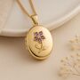 Solid 9ct Yellow Gold Forget Me Not Locket, thumbnail 1 of 7